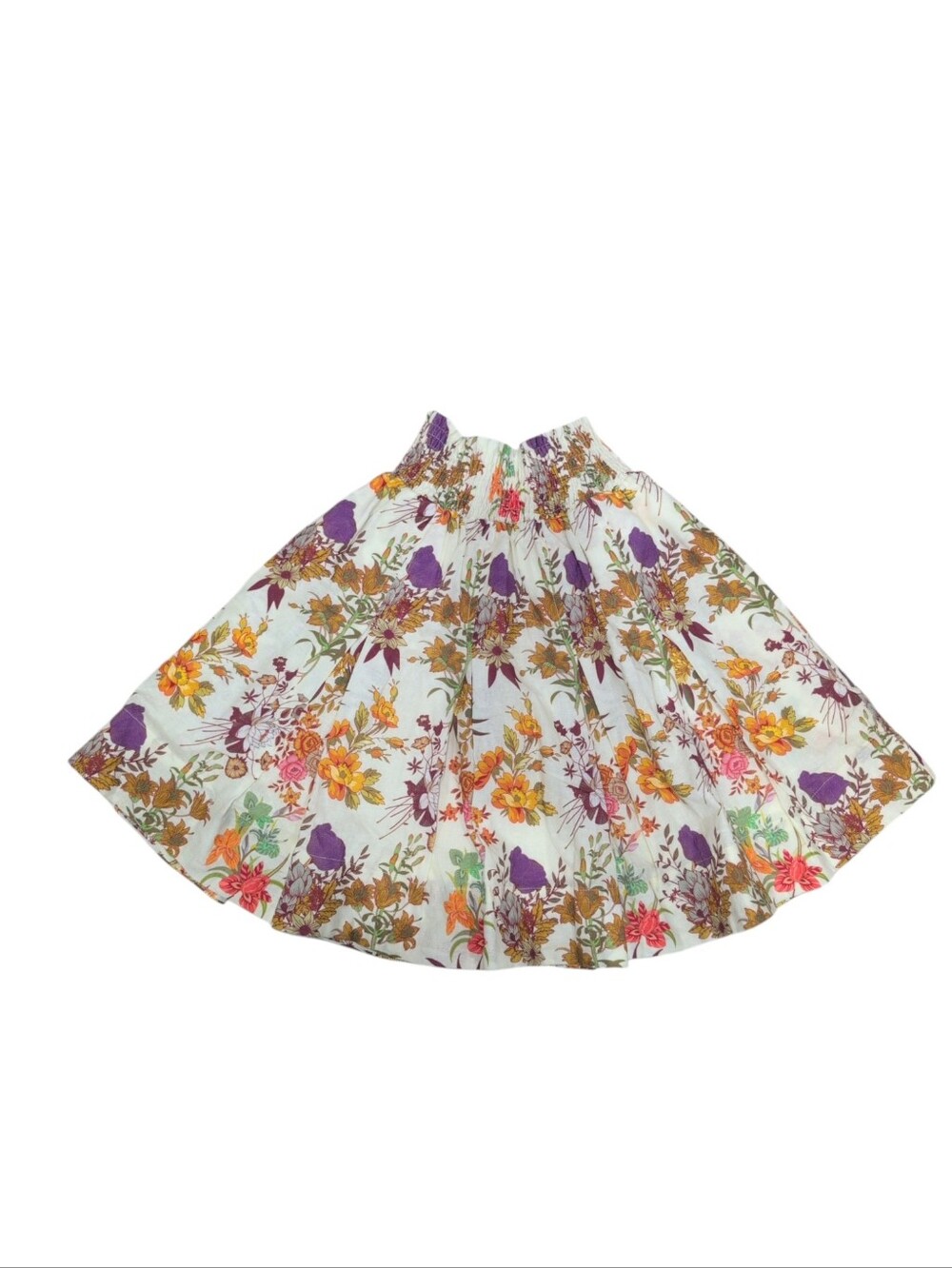 Buru Smocked MINI Skirt  Floral Xs
